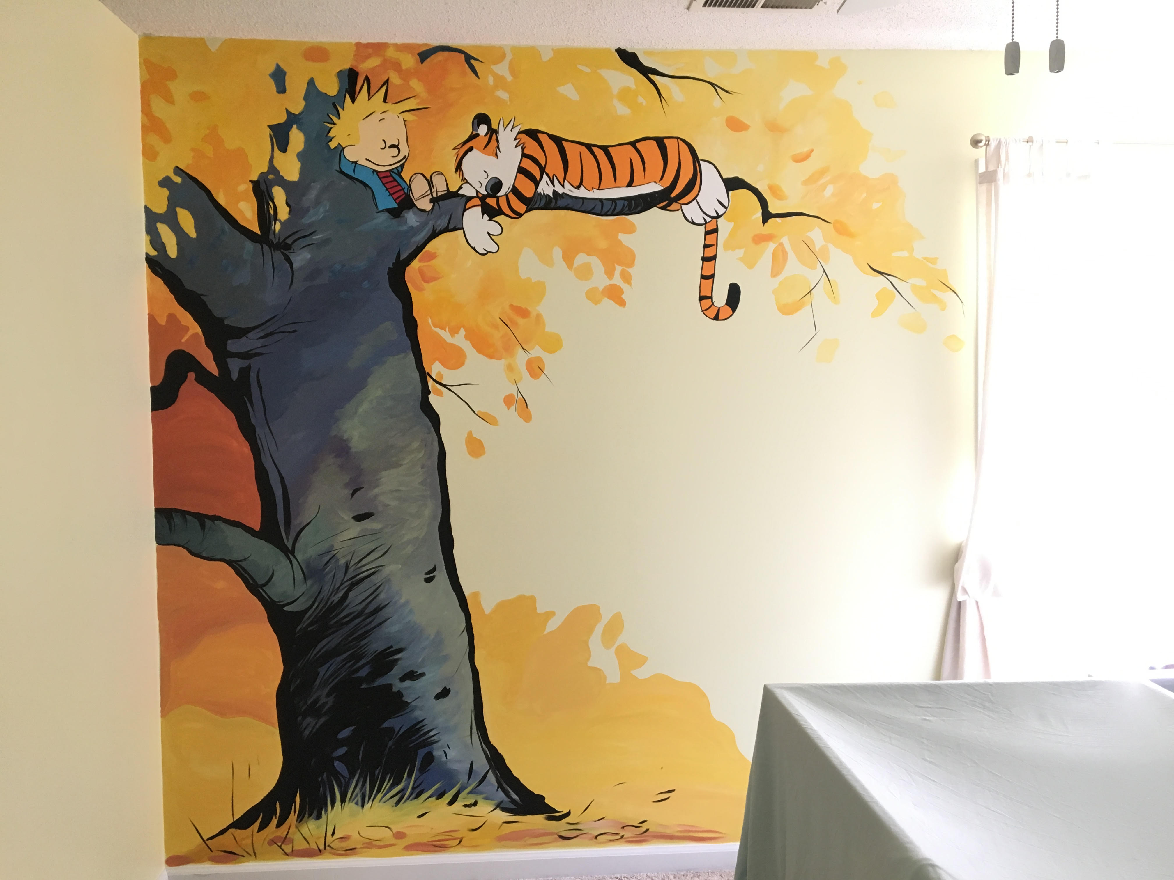 Calvin and Hobbes Nursery Mural